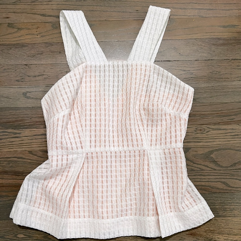 Summer peplum top, super flattering neck line. Never worn.
